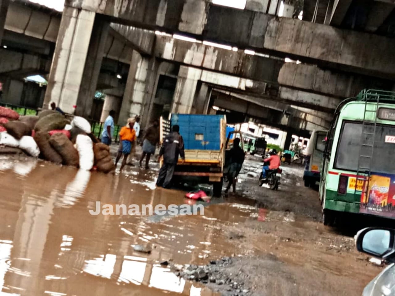 கோயம்பேடு மார்க்கெட் சாலைகள் : உயிரோடு விளையாடும் சி.எம்.டி.ஏ அதிகாரிகள்…!!